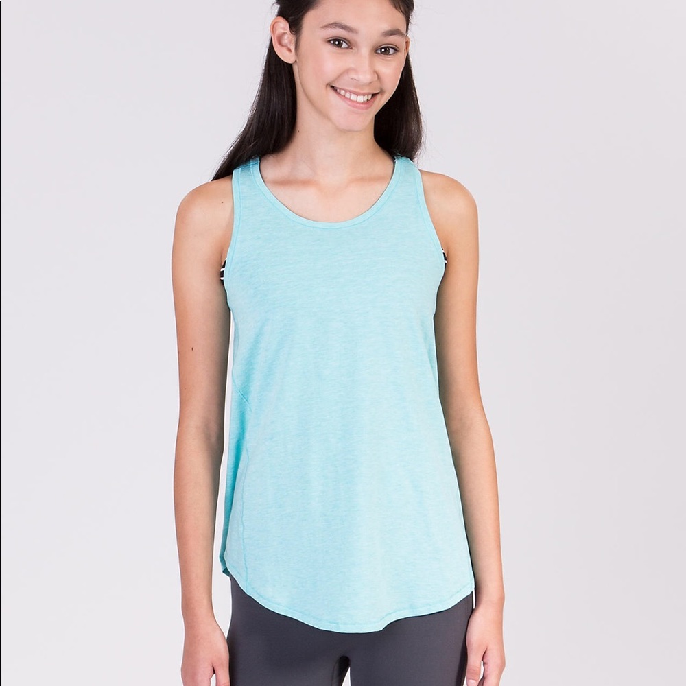Lululemon Ivivva light blue quiet moments tank
